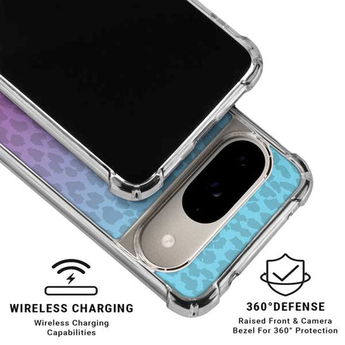 Cheetah Print Purple and Blue Google Pixel 10 Clear Case